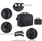 KROSER Laptop Bag Expandable Lightweight Briefcase for 17.3" Laptop Premium Business Work Bag Water-Repellent Messenger Bag with RFID Pockets for School/Travel/Women/Men-Black - Image 5